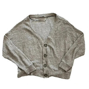 Double Zero Oatmeal Loose Knit Cardigan S